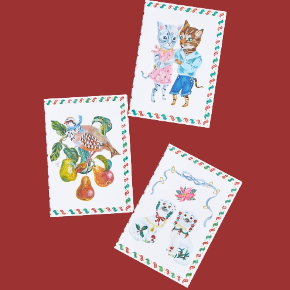 NWT Anthropologie Nathalie Lete 12 Days of Christmas Notebooks, Set of 3